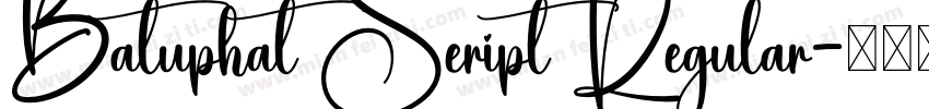 Batuphat Seript Regular字体转换
